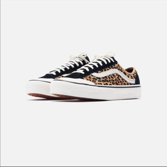 Vans Deacon Leopard Print Low Top Sneakers Size 6 - Picture 4 of 6